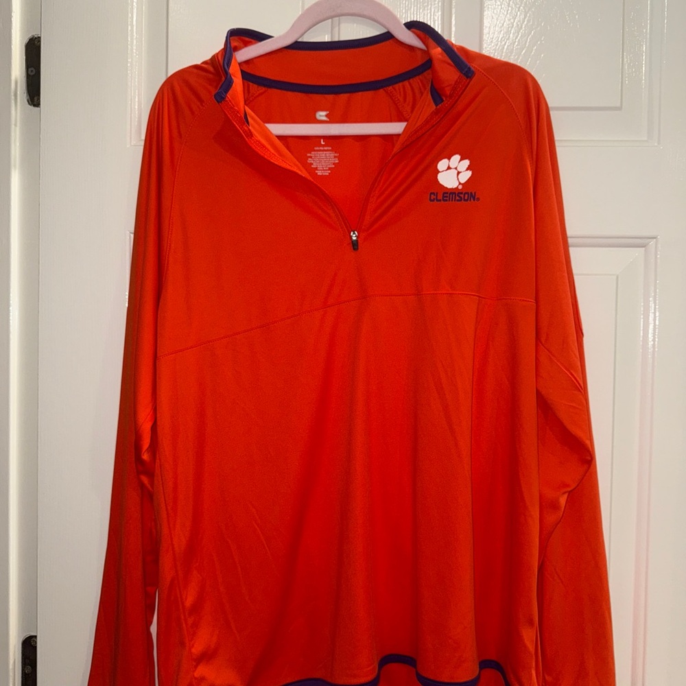Men’s Clemson Tigers Orange Quarter-Zip Pullover